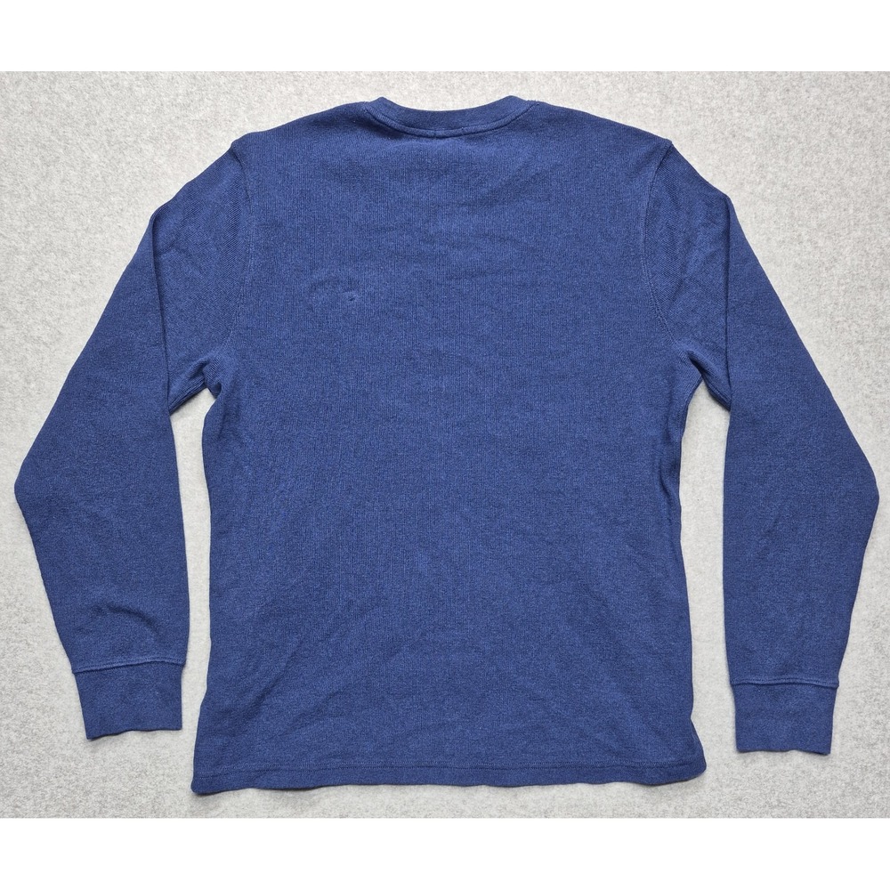 J.Crew Oarsman Sweater Mens Large Blue 100% Cotton Textured Long Sleeve Pullover - Picture 3 of 16